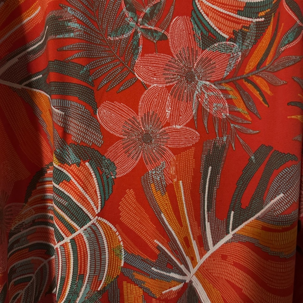 Ruby Rd. Red and Orange High Low Dress - Picture 2 of 3